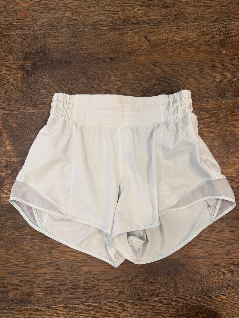Women’s Light Blue Athletic Shorts with Elastic Waist